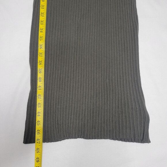 RAMY BROOK Pilar Cut Out Stretch Knit Ribbed Sweater Midi Dress Large In Olive - Picture 7 of 14